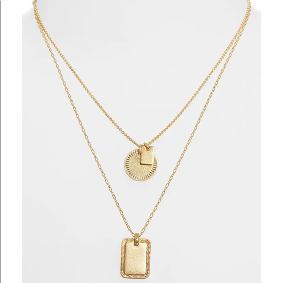 Madewell Jewelry - Madewell Etched Coin Necklace Set